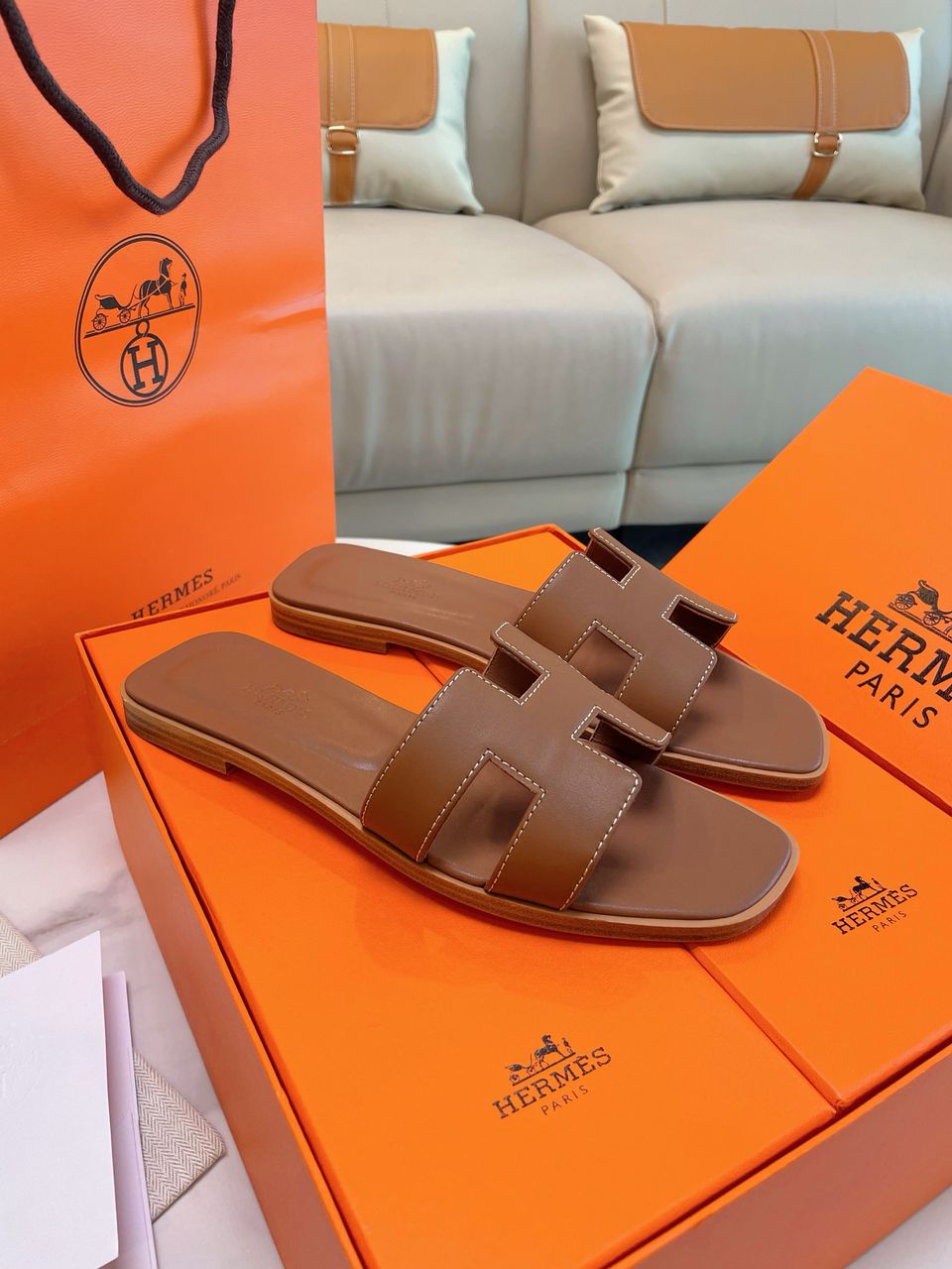 Hermes Oran Sandal Gold