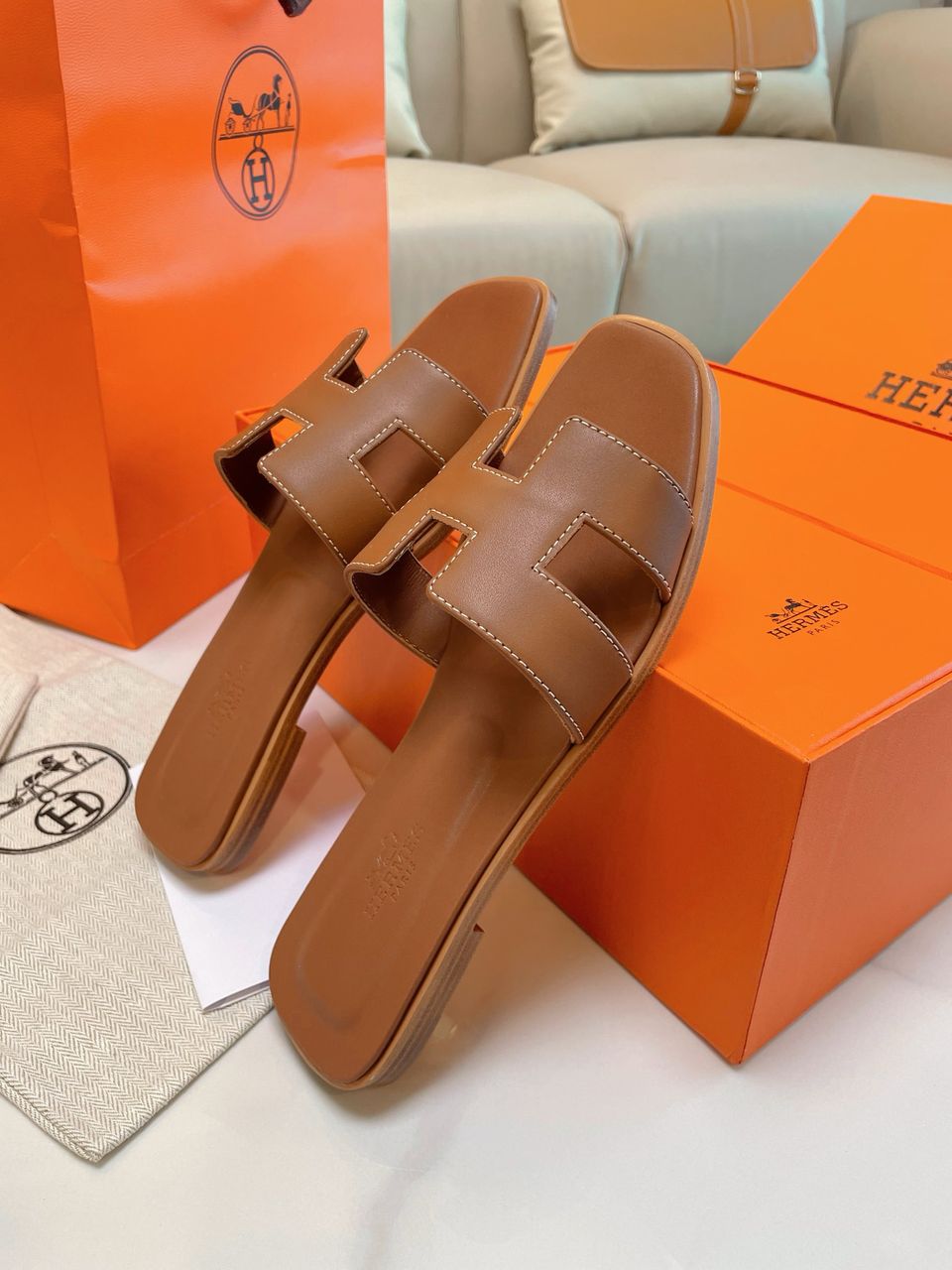 Hermes Oran Sandal Gold