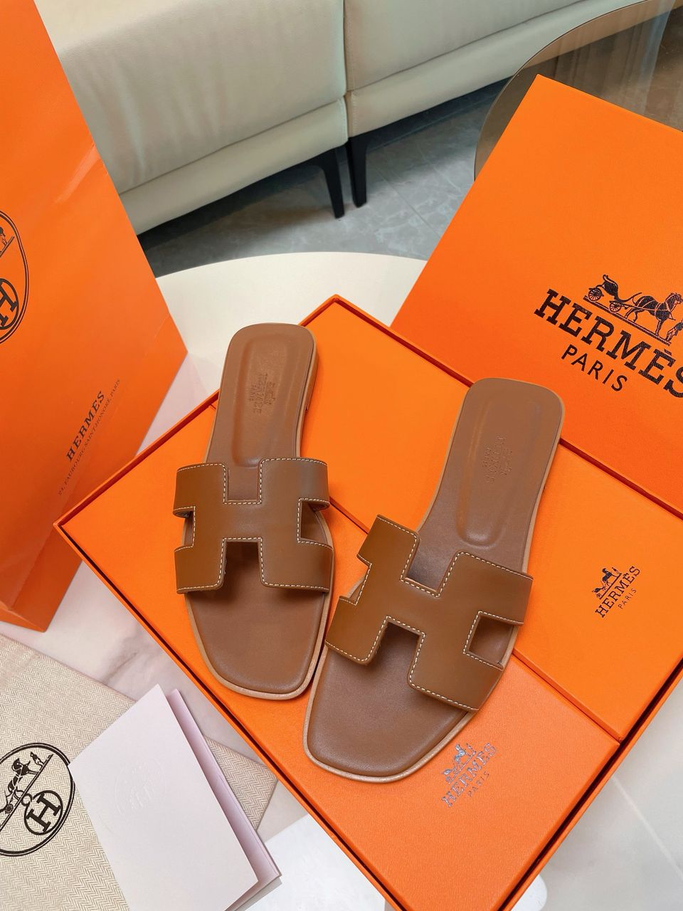 Hermes Oran Sandal Gold