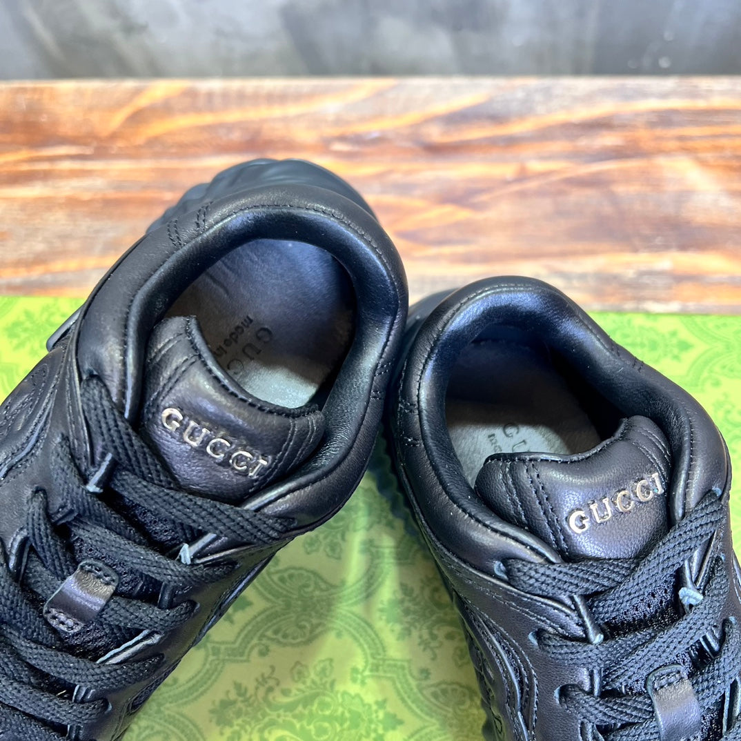 Men's Gucci Ripple trainer in black leather