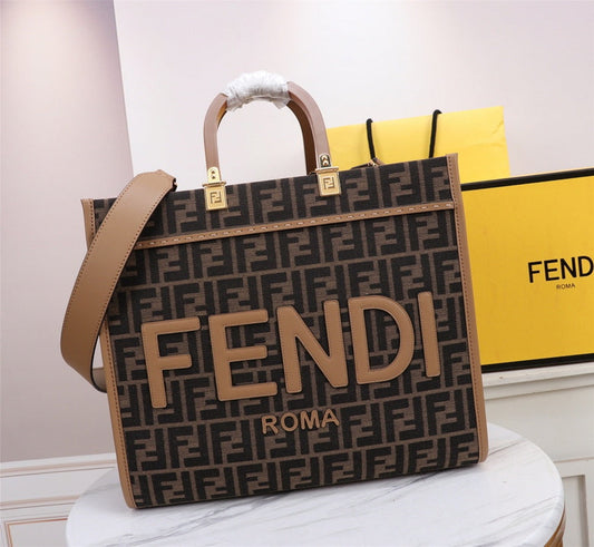 Bolsa Fendi Sunshine Jacquard Tote