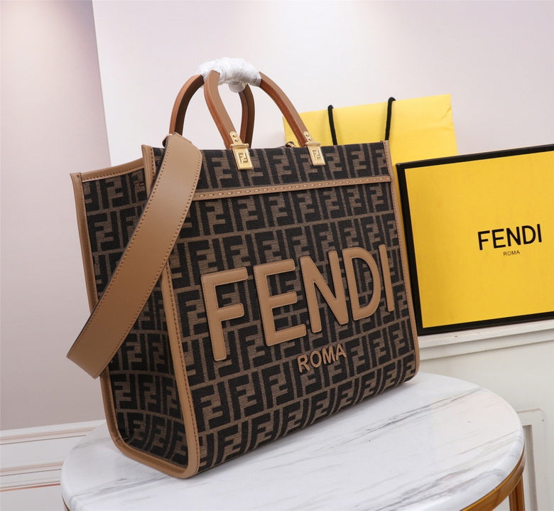 Bolsa Fendi Sunshine Jacquard Tote