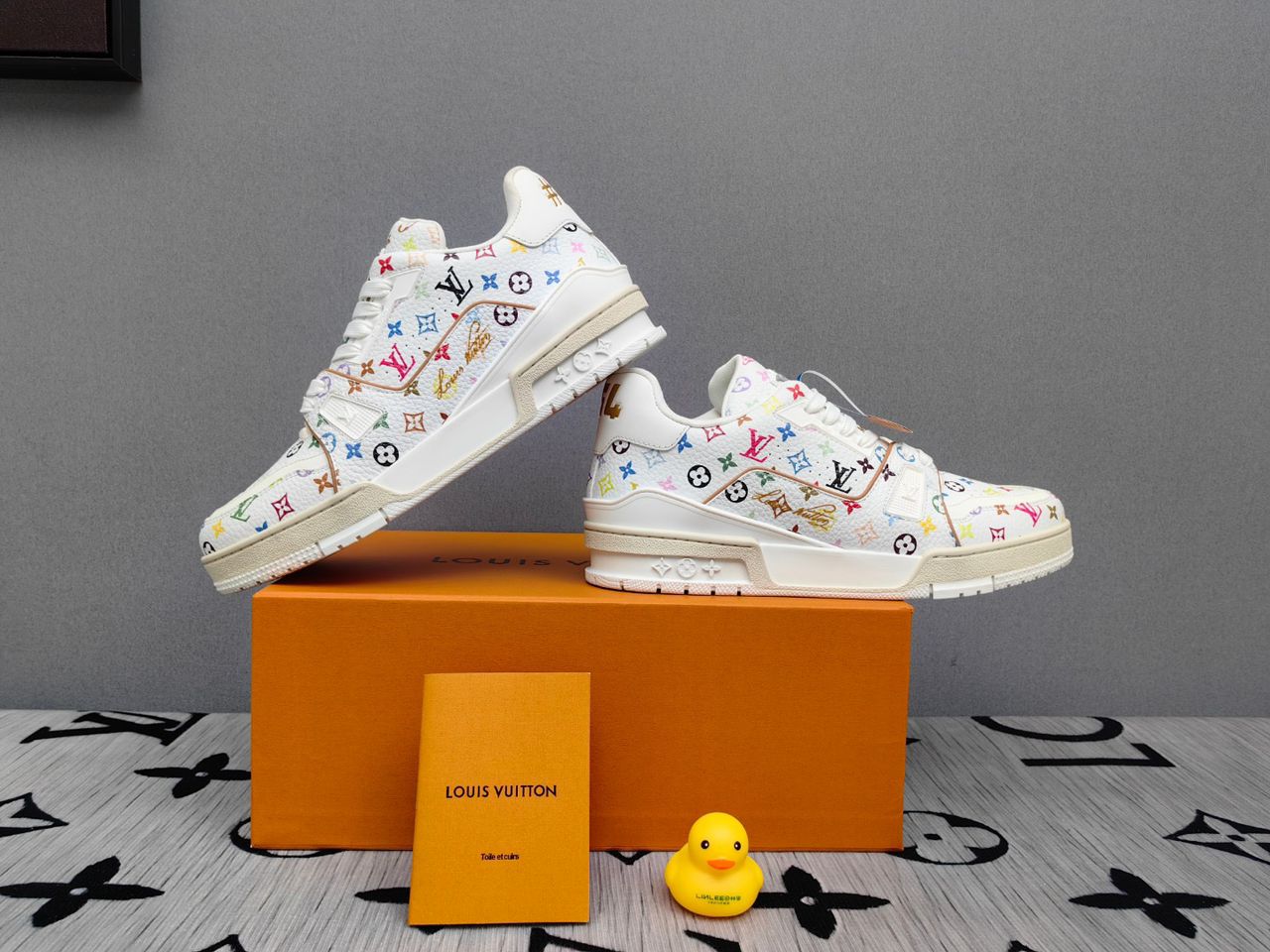 Louis Vuitton LV Trainer Takashi Murakami White