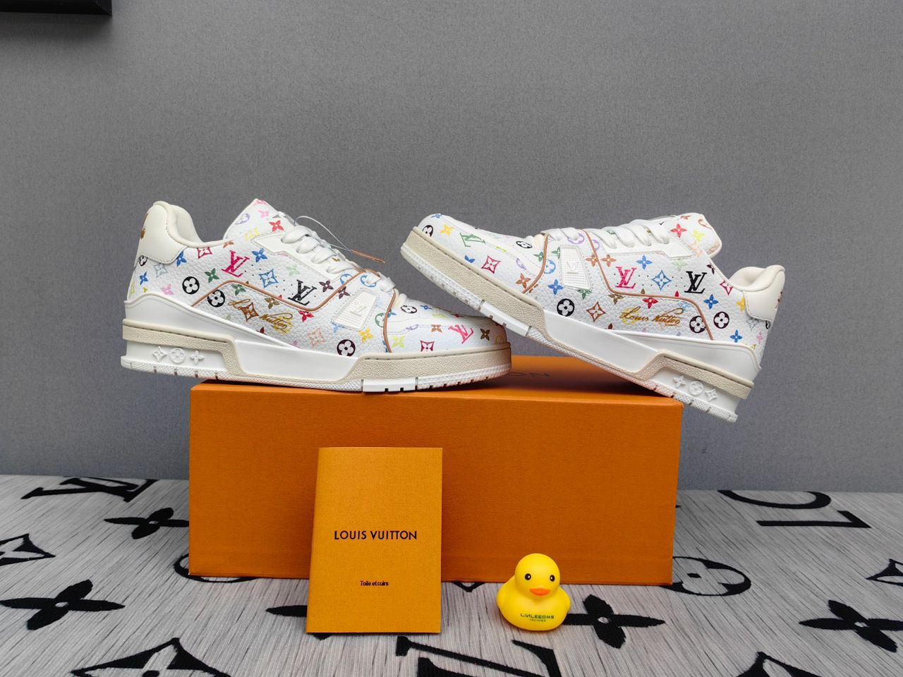 Louis Vuitton LV Trainer Takashi Murakami White