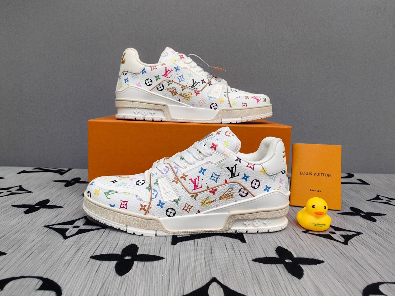 Louis Vuitton LV Trainer Takashi Murakami White