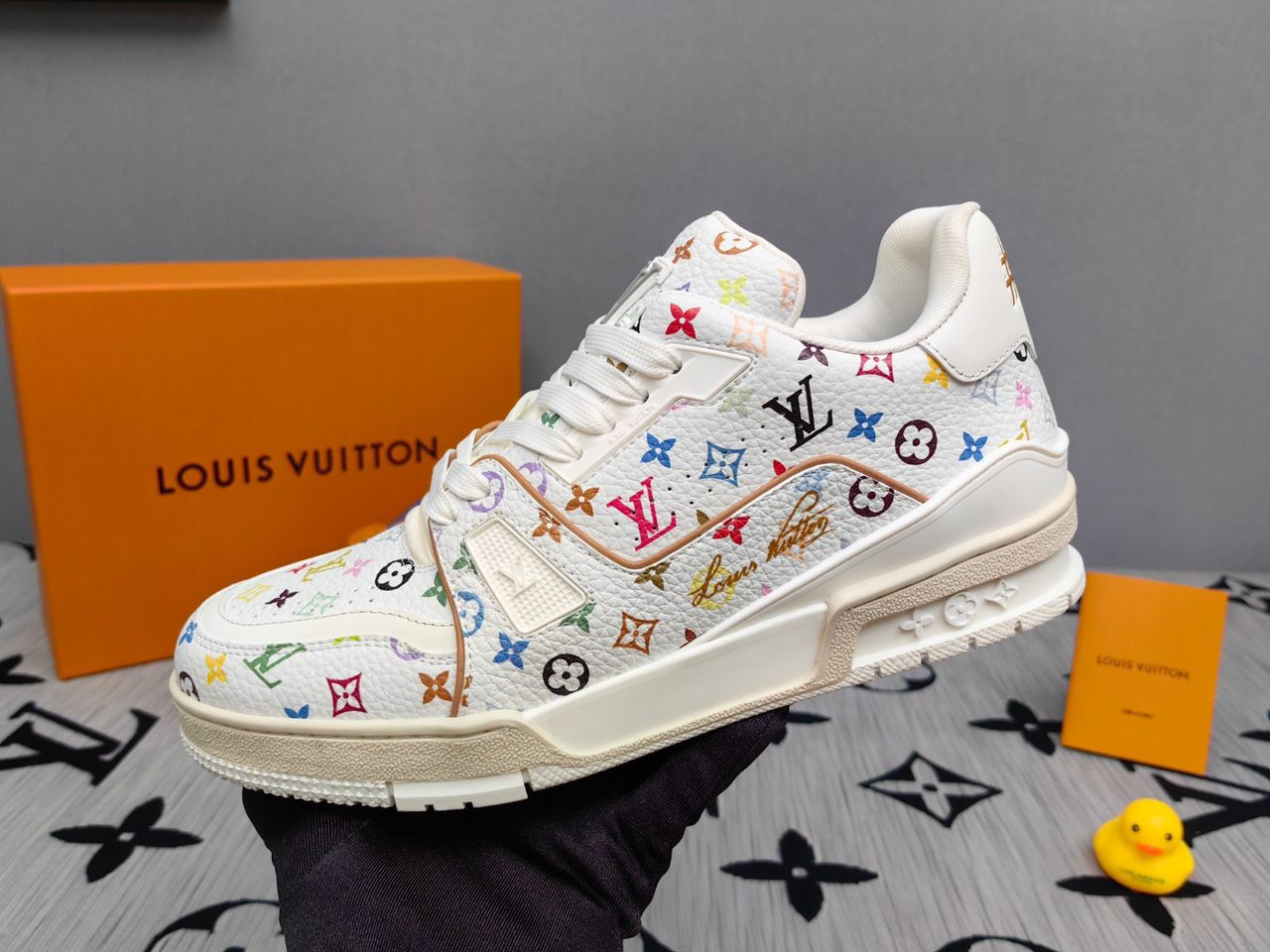 Louis Vuitton LV Trainer Takashi Murakami White