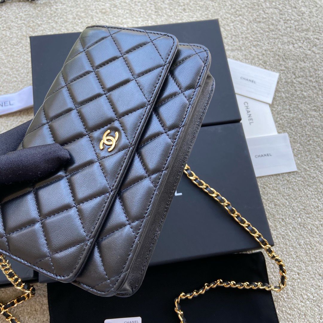 Bolsa Chanel CC Woc Lambskin Black