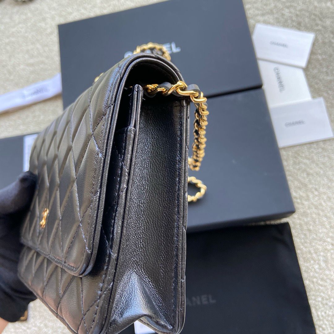 Bolsa Chanel CC Woc Lambskin Black