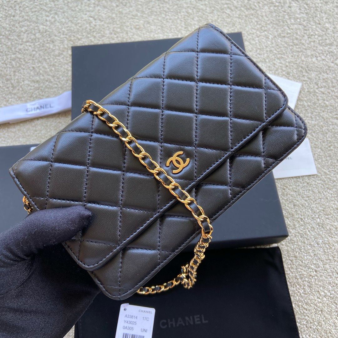 Bolsa Chanel CC Woc Lambskin Black