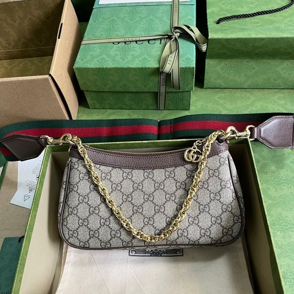 Gucci Ophidia GG Small Handbag Beige/Ebony