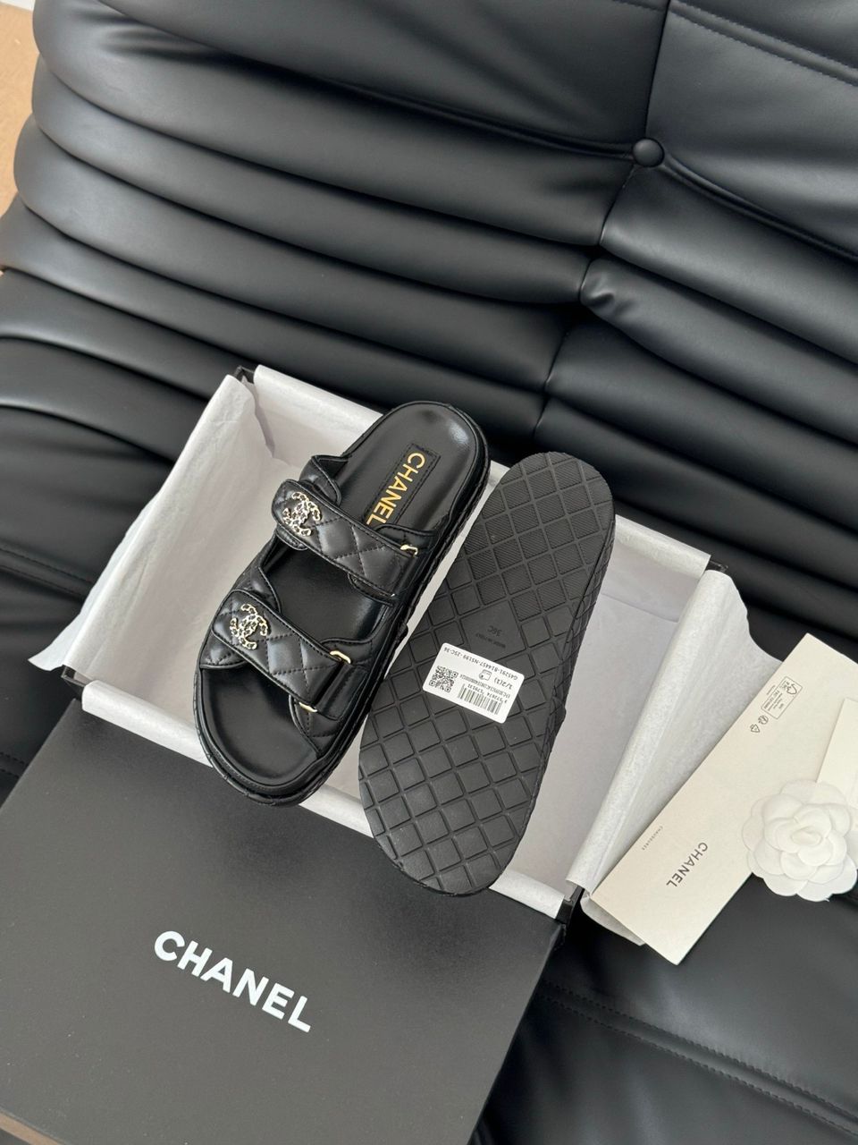 CHANEL Quilted Dad Sandal