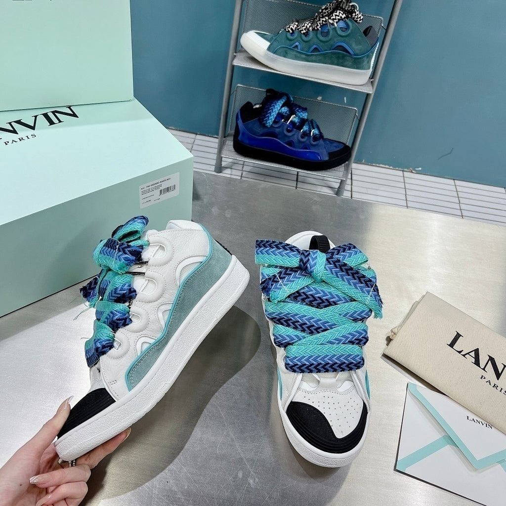 Lanvin Curb Sneaker White Blue