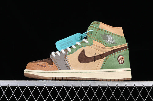 Air Jordan 1 Low Voodoo Flax and Oil Green (PRONTA ENTREGA)