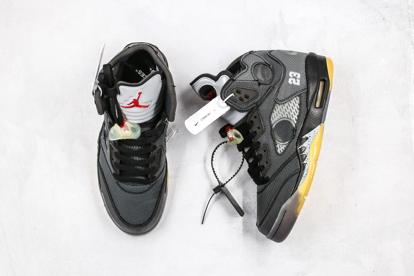 Off-White x Air Jordan 5 Black Metallic