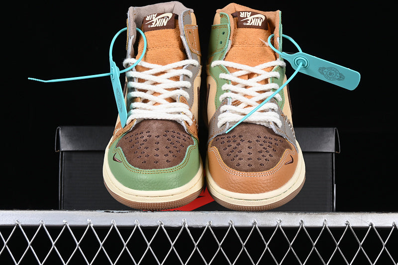 Air Jordan 1 Low Voodoo Flax and Oil Green (PRONTA ENTREGA)