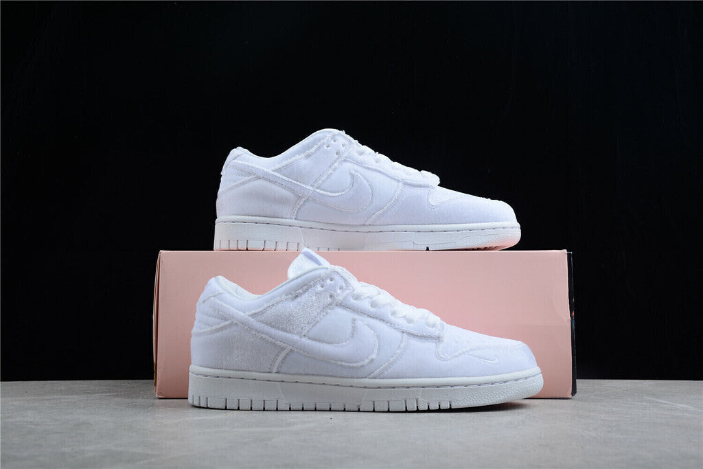 Nike Dunk Low Dover Street Market Triple White Velvet DH2686-100