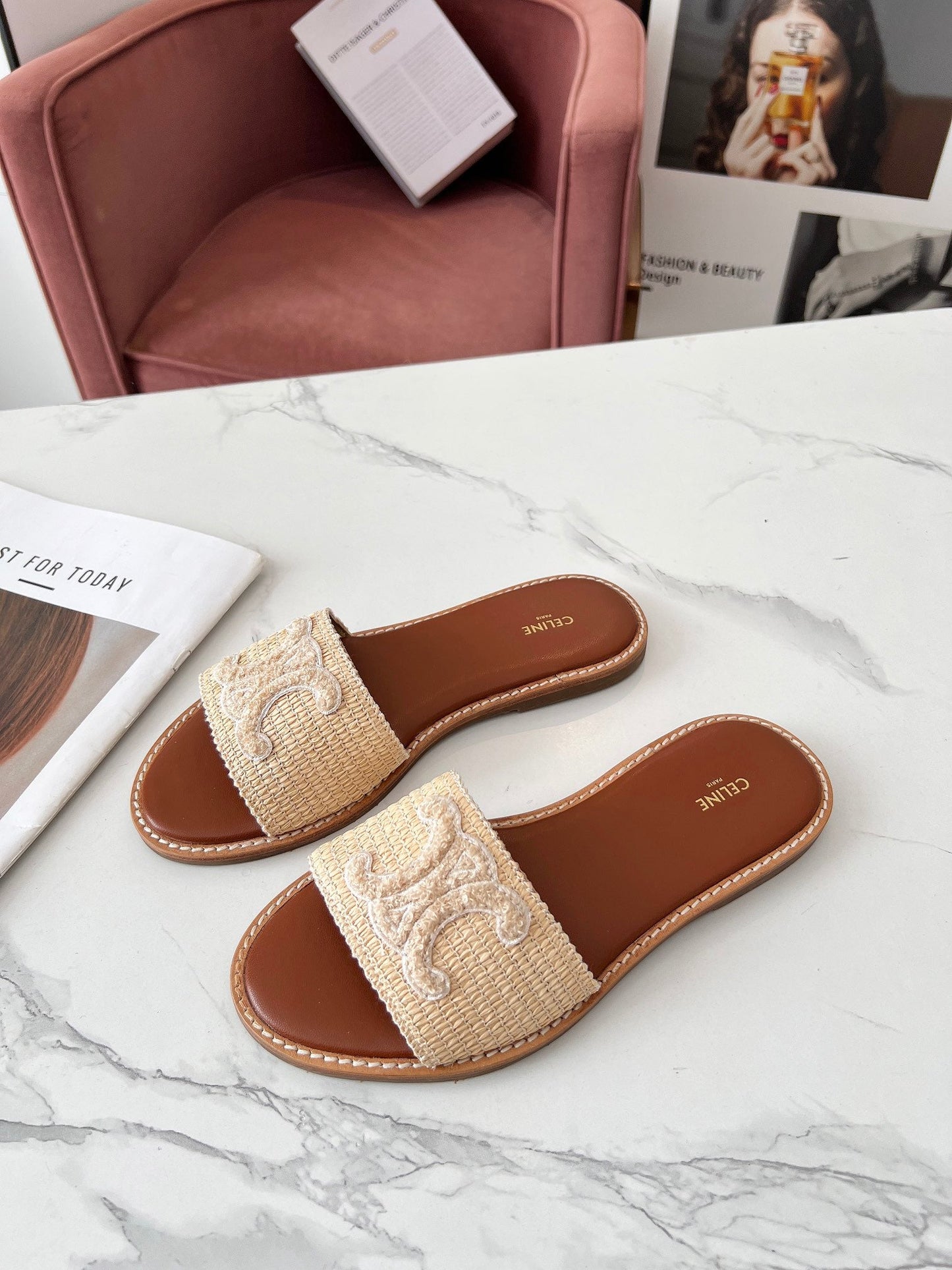 CELINE LYMPIA MULE in TRIOMPHE