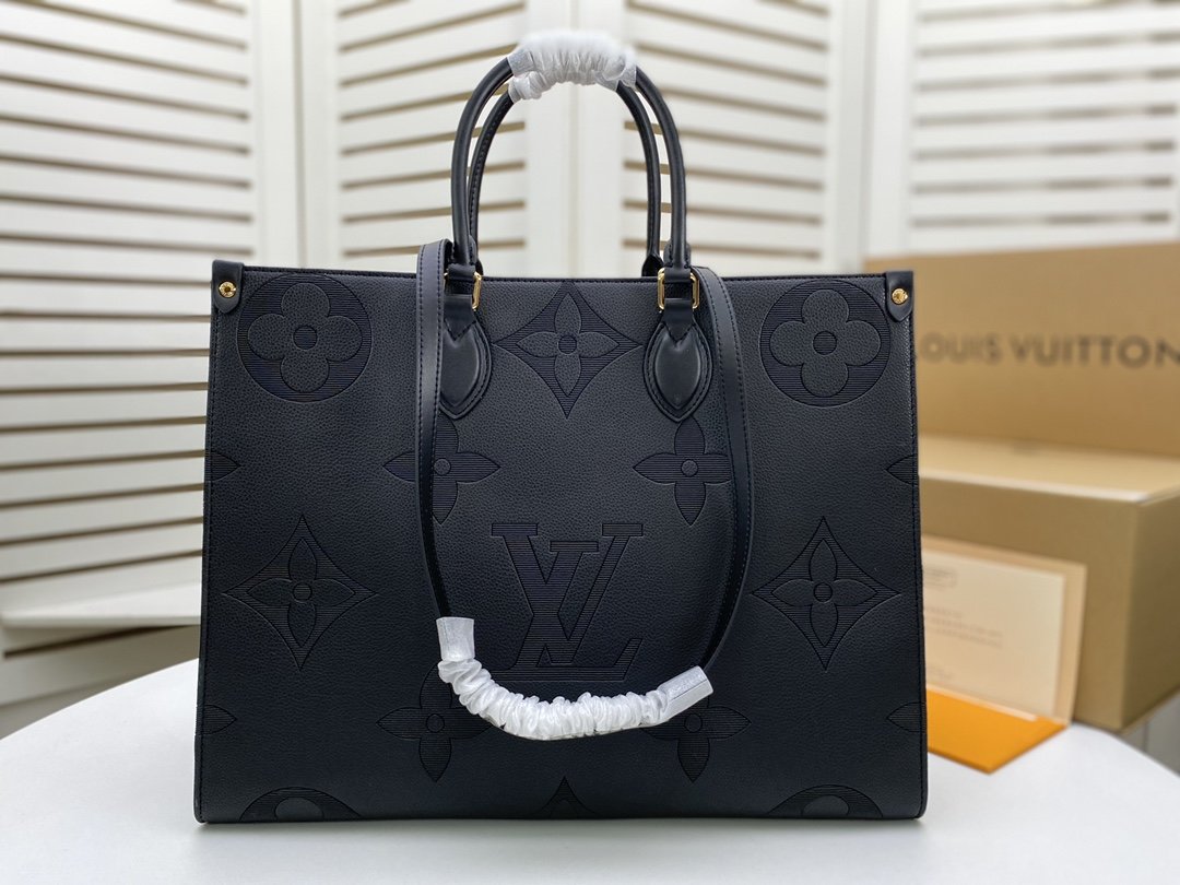 BOLSA LV ONTHEGO EMPREINTE GIANT MONOGRAM GM BLACK