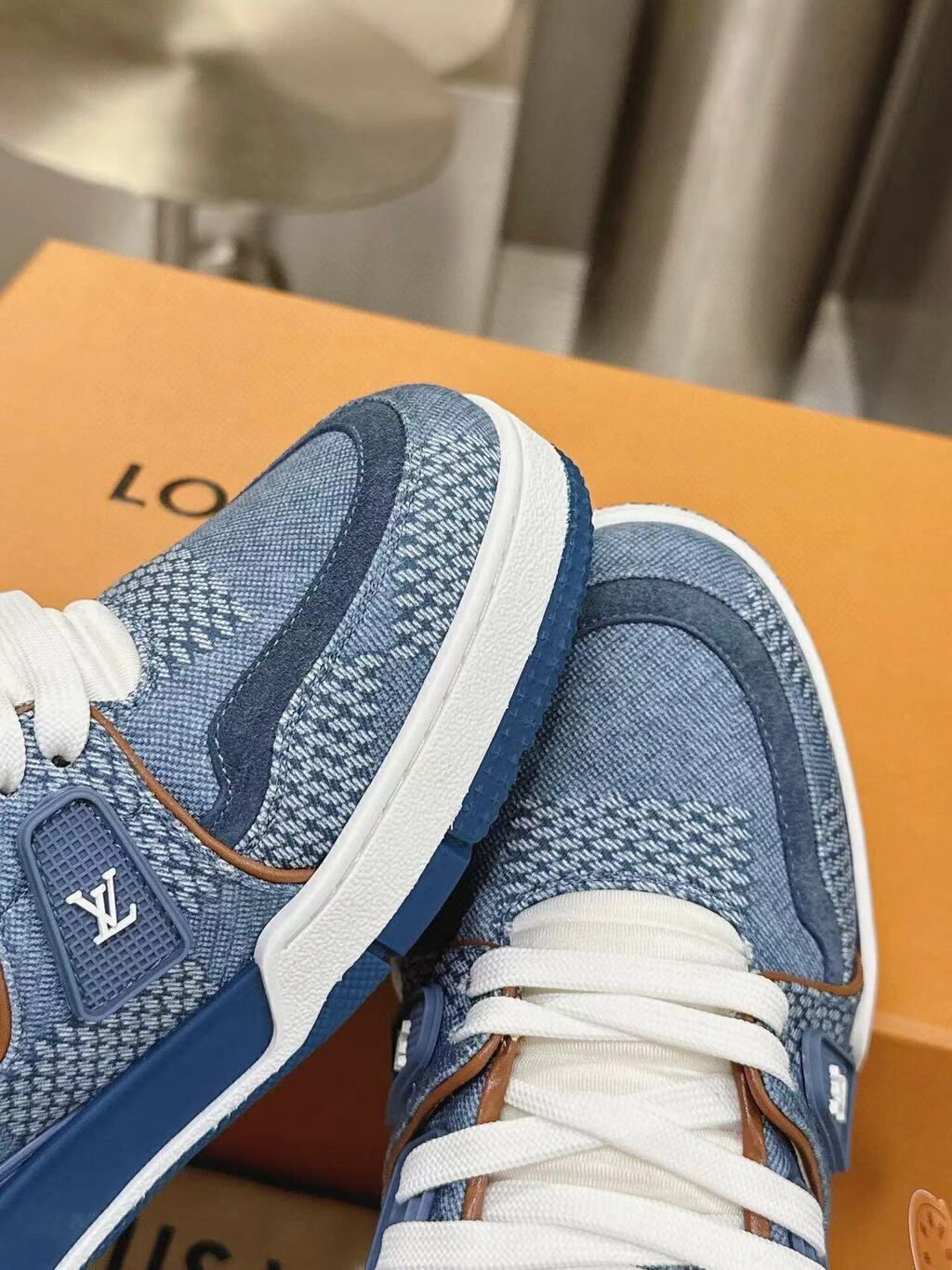 LV Trainer Blue Damier 3D Denim