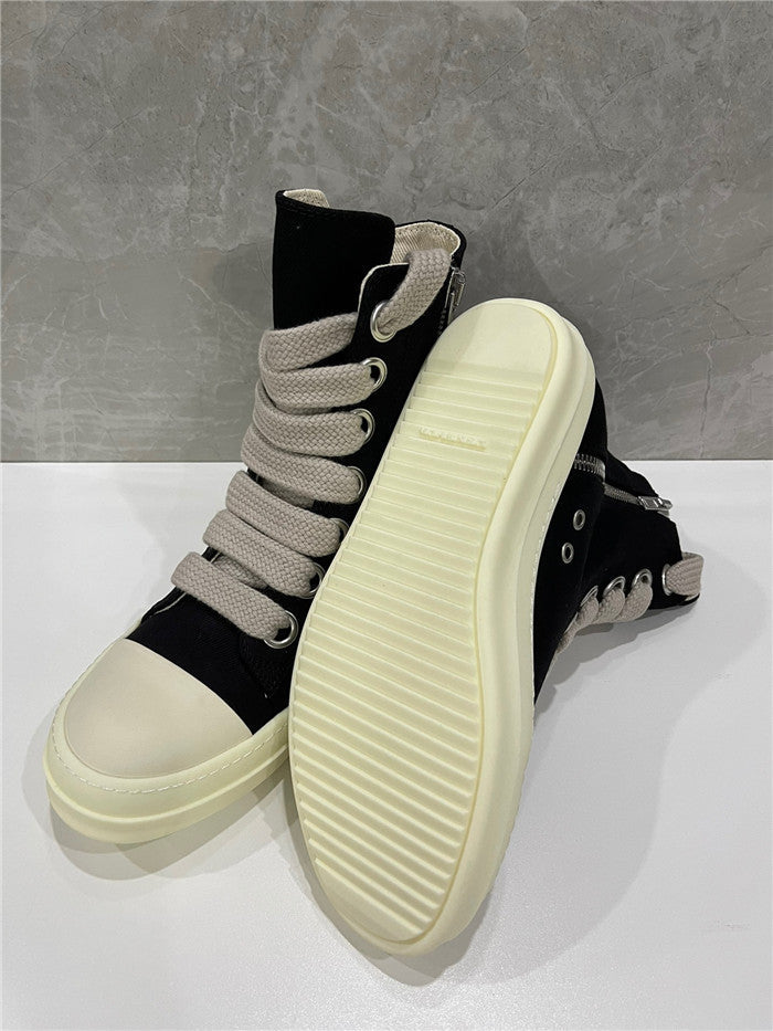 Rick Owens Jumbo Lace Padded Sneaks Black Milk