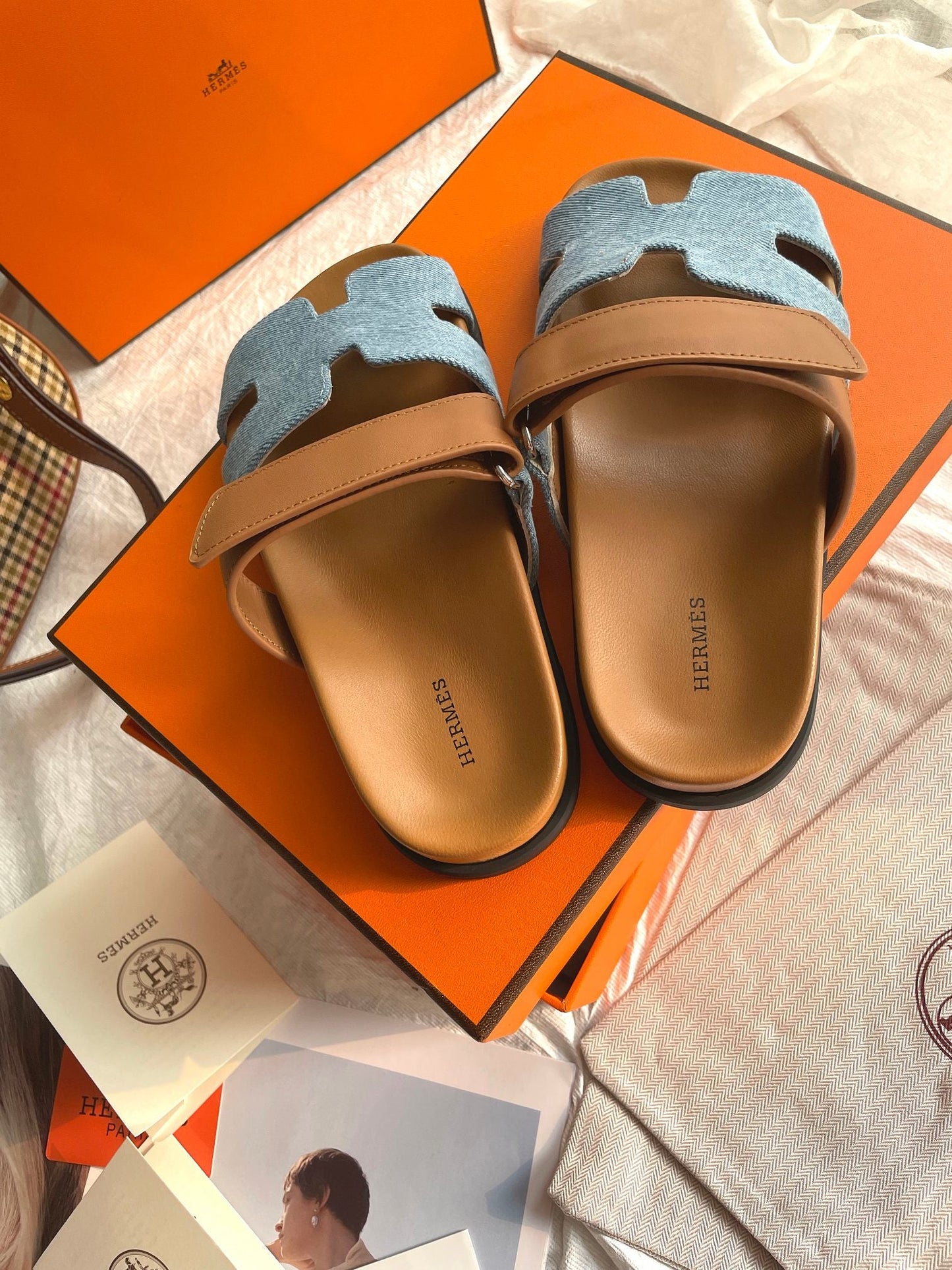 Hermes Chypre Sandal Denim