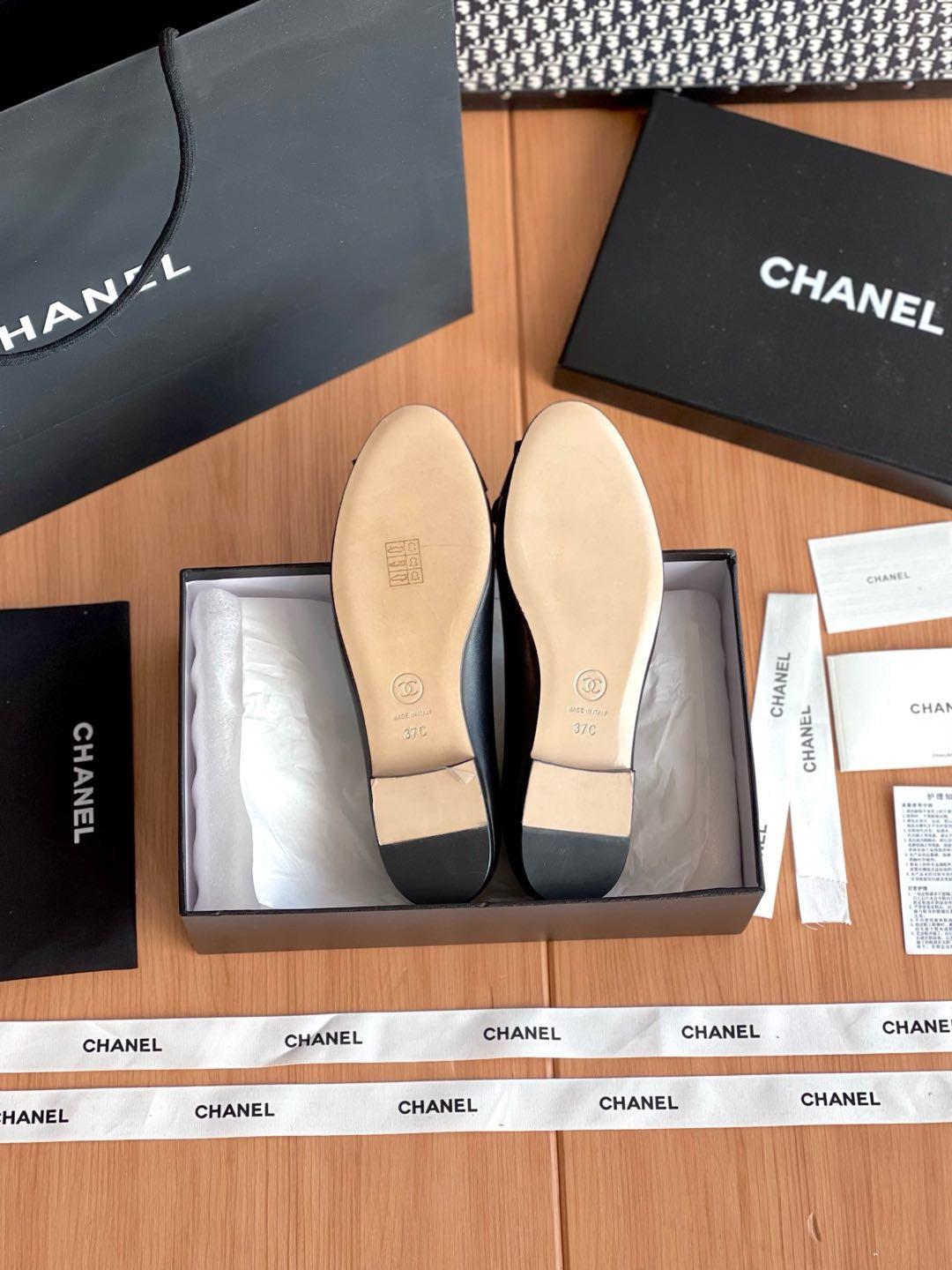 Chanel Lambskin 10mm Ballet Flats Black