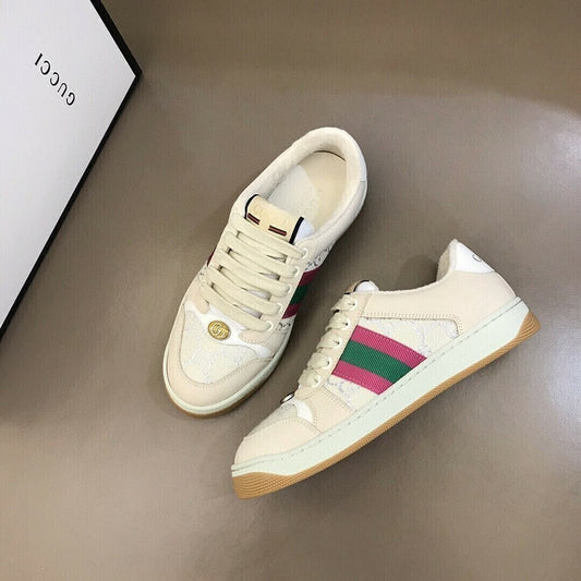 Gucci Screener Cream Leather