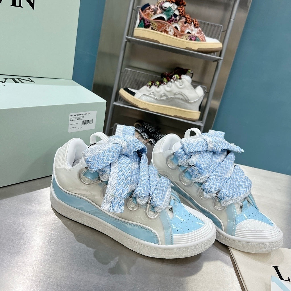 Lanvin Curb Sneaker White Light Blue