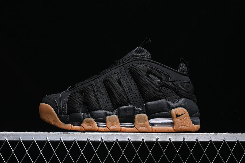 NIKE AIR MORE UPTEMPO LOW BLACK GUM