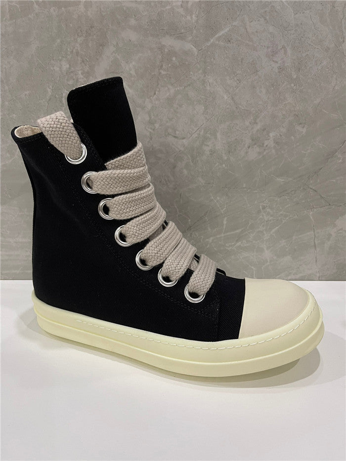 Rick Owens Jumbo Lace Padded Sneaks Black Milk