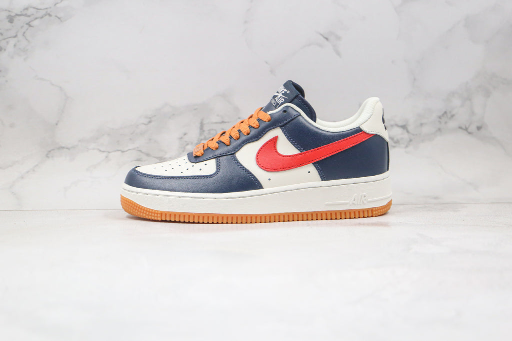 NIKE AIR FORCE BEGE VERMELHO AZUL