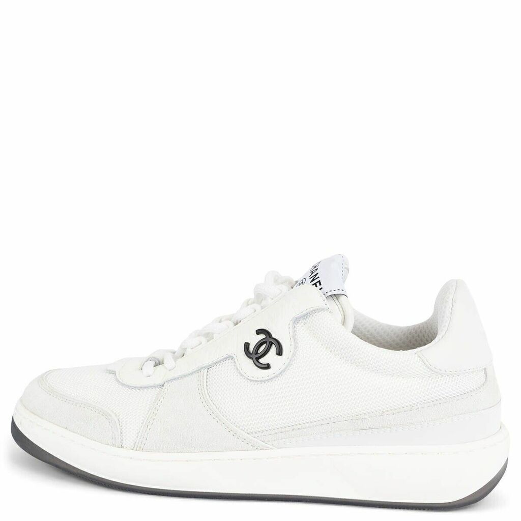 Chanel CC Logo White Sneakers (Pronta entrega)