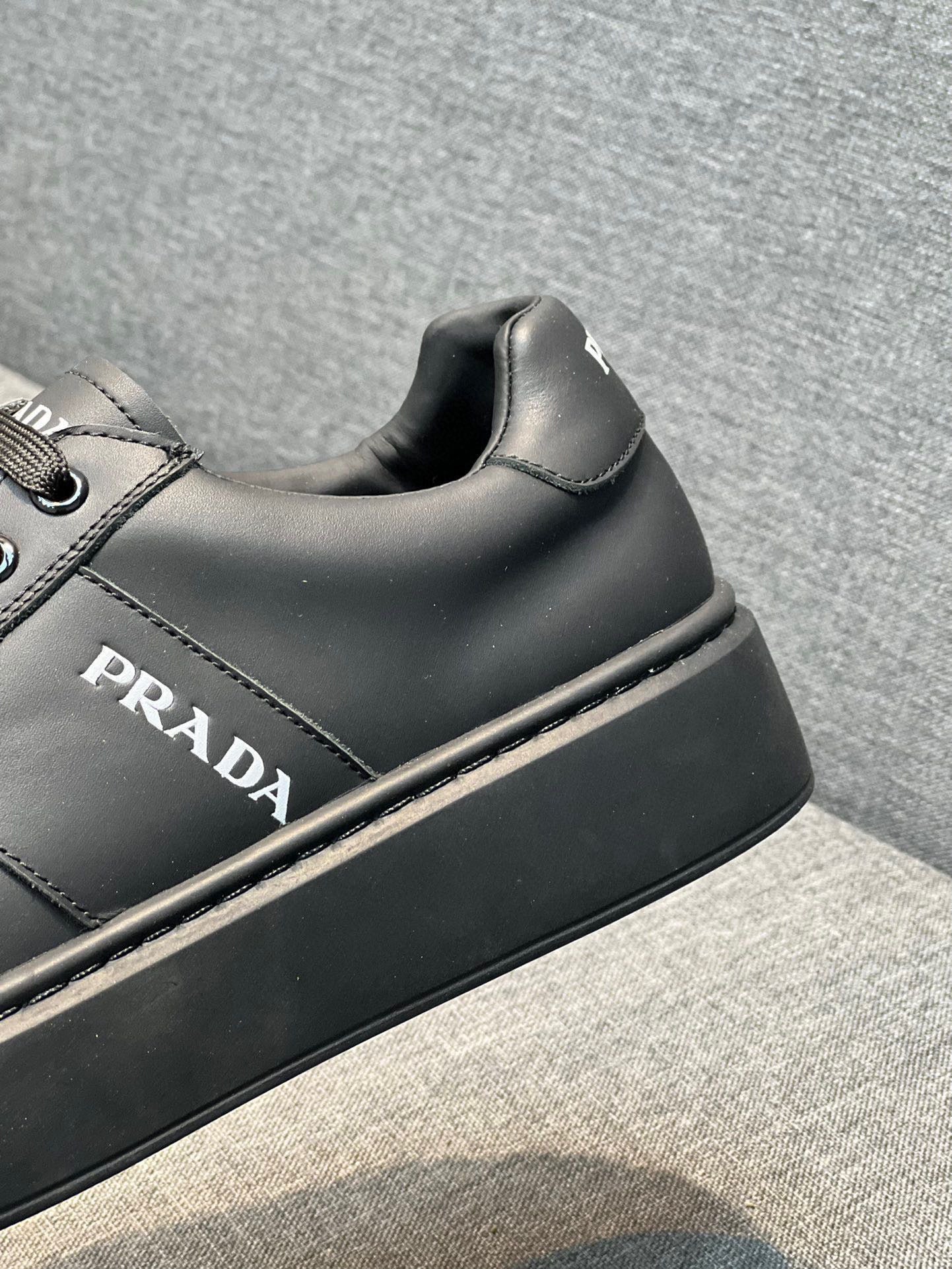 Prada Black Leather Sneaker