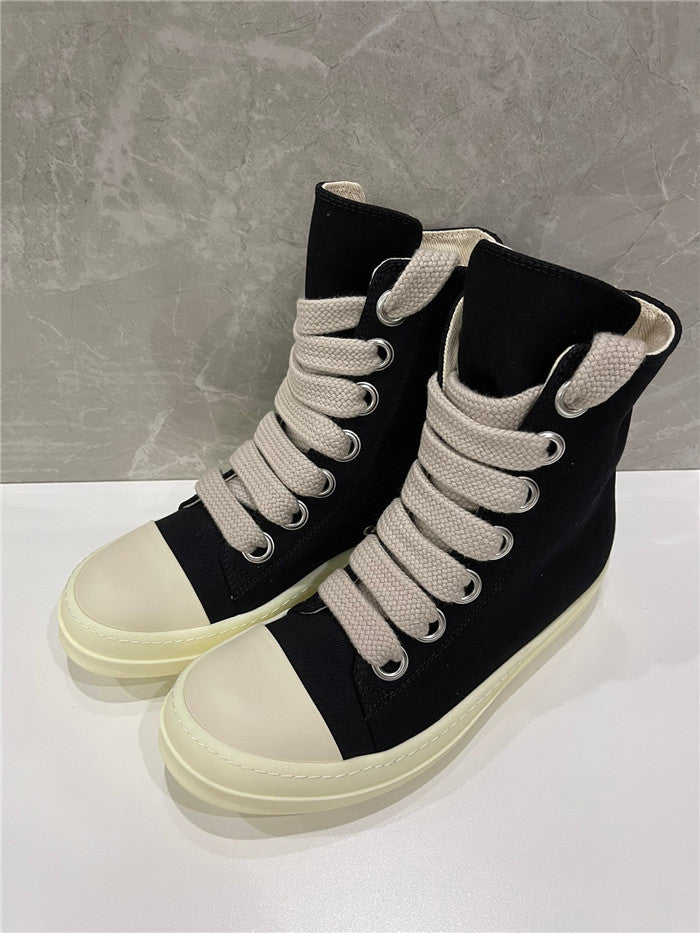 Rick Owens Jumbo Lace Padded Sneaks Black Milk