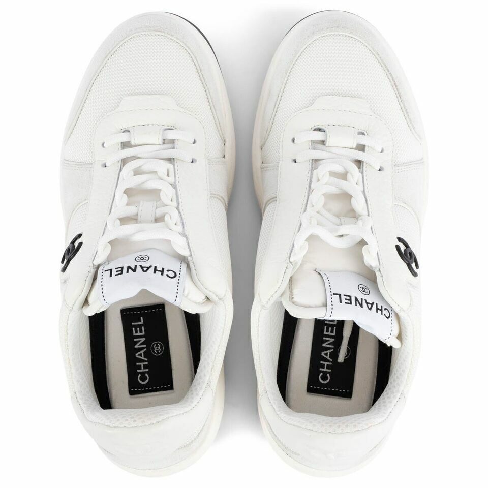 Chanel CC Logo White Sneakers (Pronta entrega)