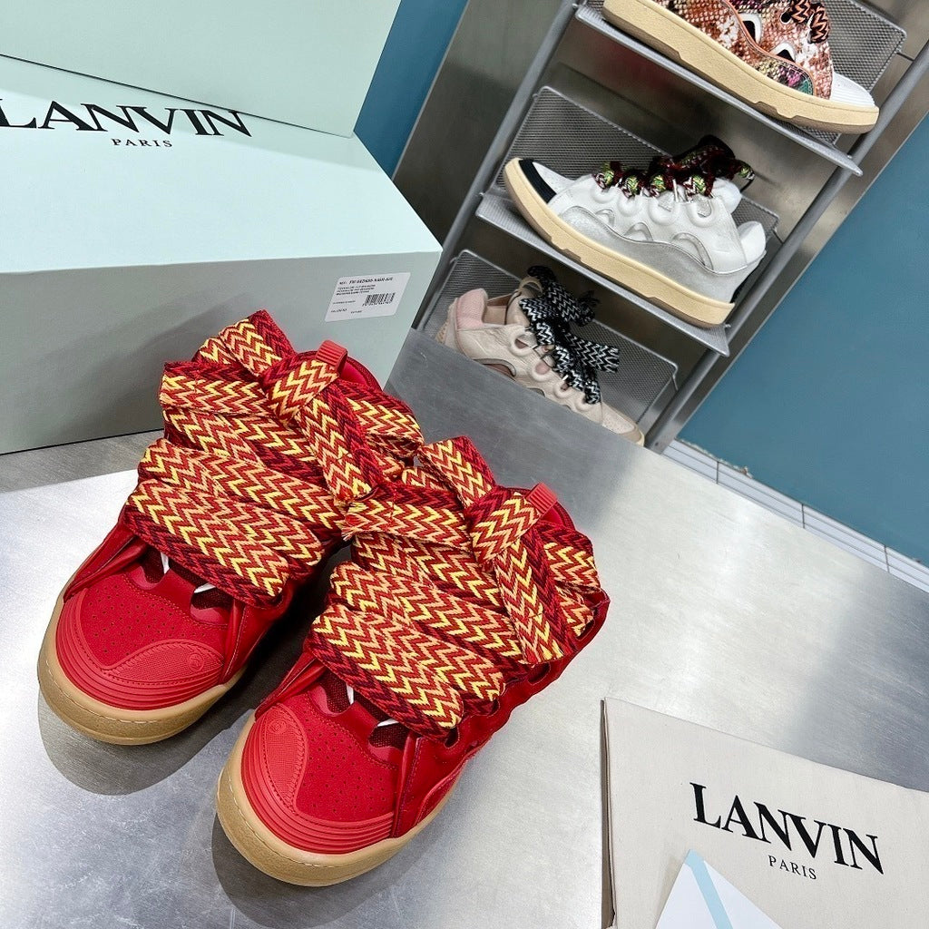 Lanvin Leather Curb Poppy Red