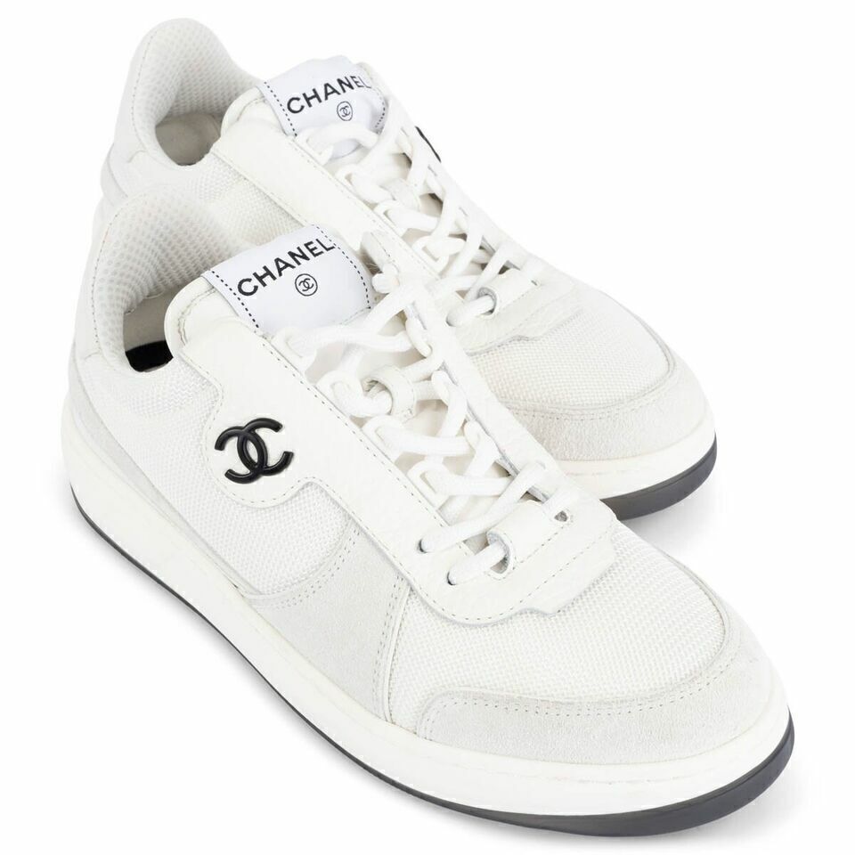 Chanel CC Logo White Sneakers (Pronta entrega)