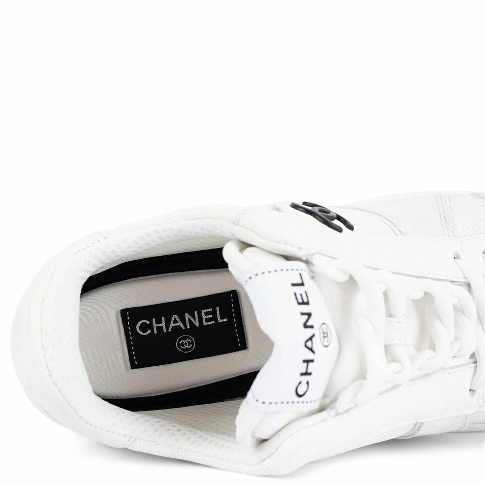 Chanel CC Logo White Sneakers (Pronta entrega)