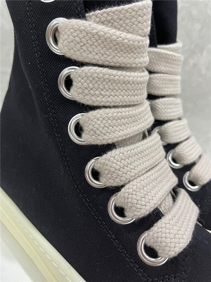 Rick Owens Jumbo Lace Padded Sneaks Black Milk