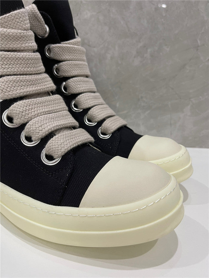 Rick Owens Jumbo Lace Padded Sneaks Black Milk