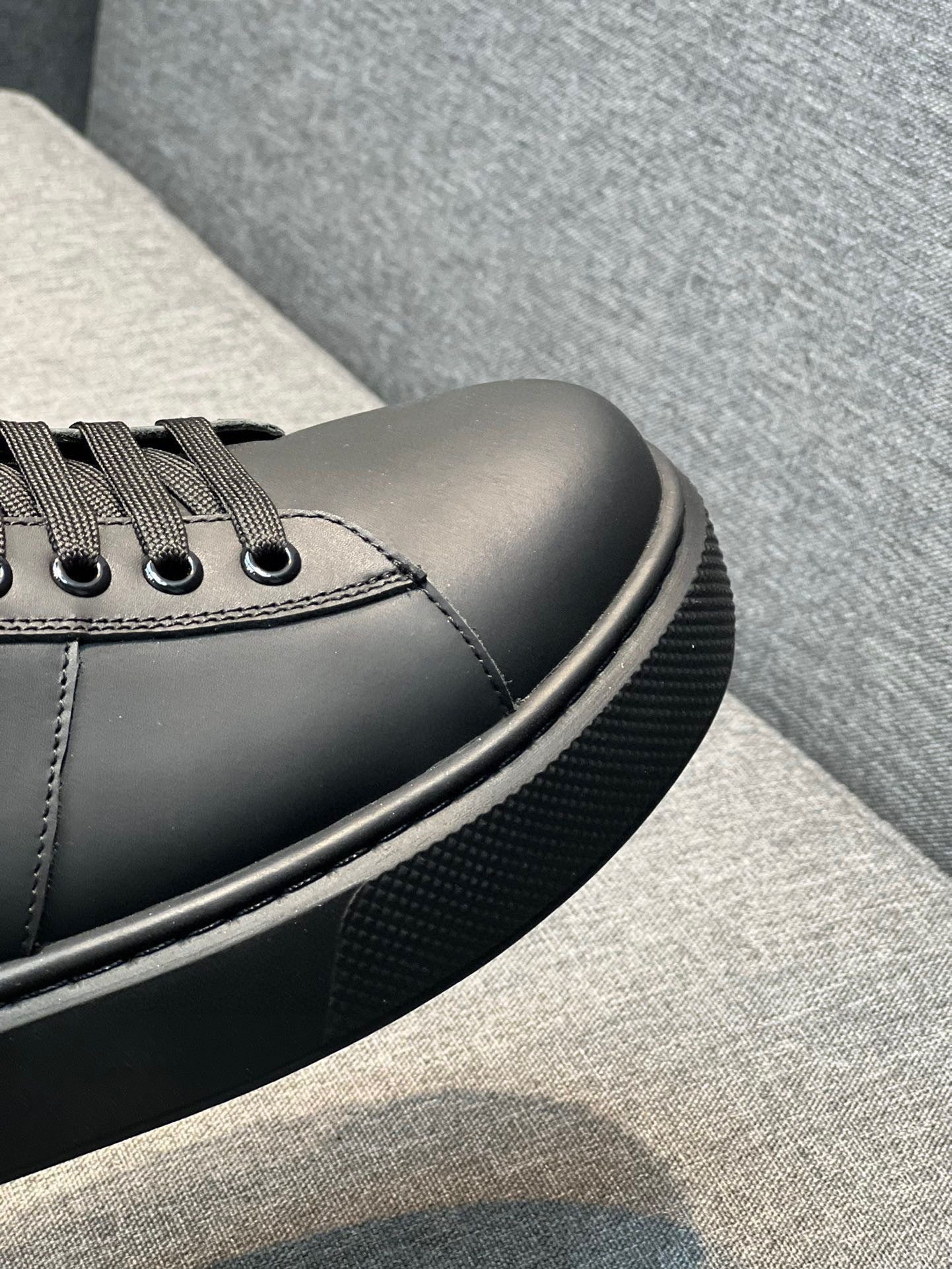 Prada Black Leather Sneaker