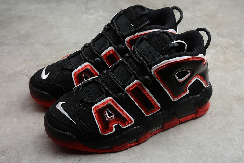 NIKE AIR MORE UPTEMPO BLACK/WHITE-LASER CRIMSON