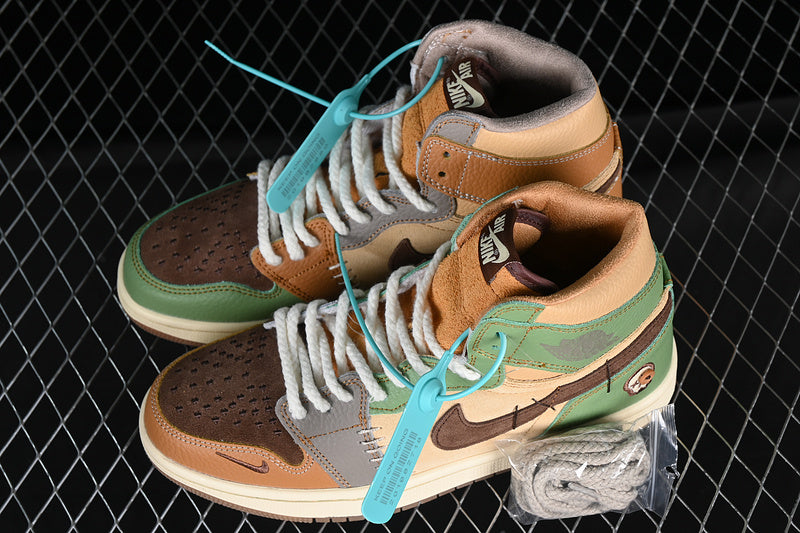 Air Jordan 1 Low Voodoo Flax and Oil Green (PRONTA ENTREGA)