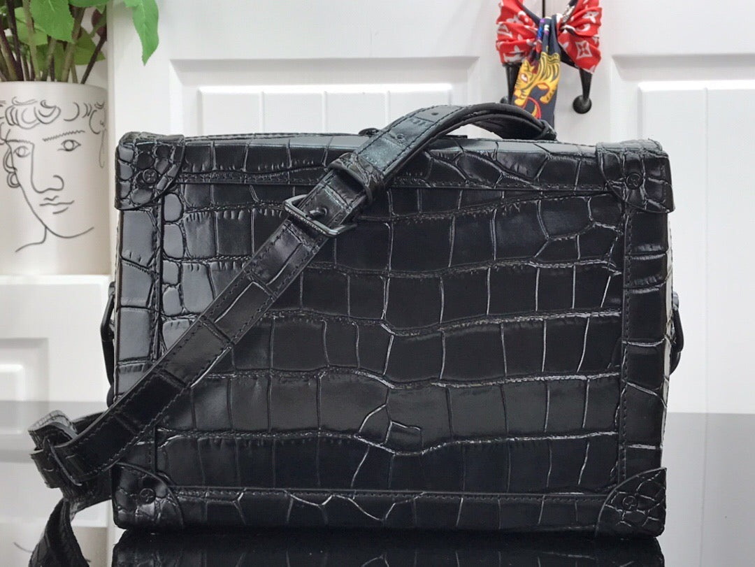 Lv Alligator Mini Soft Trunk Black