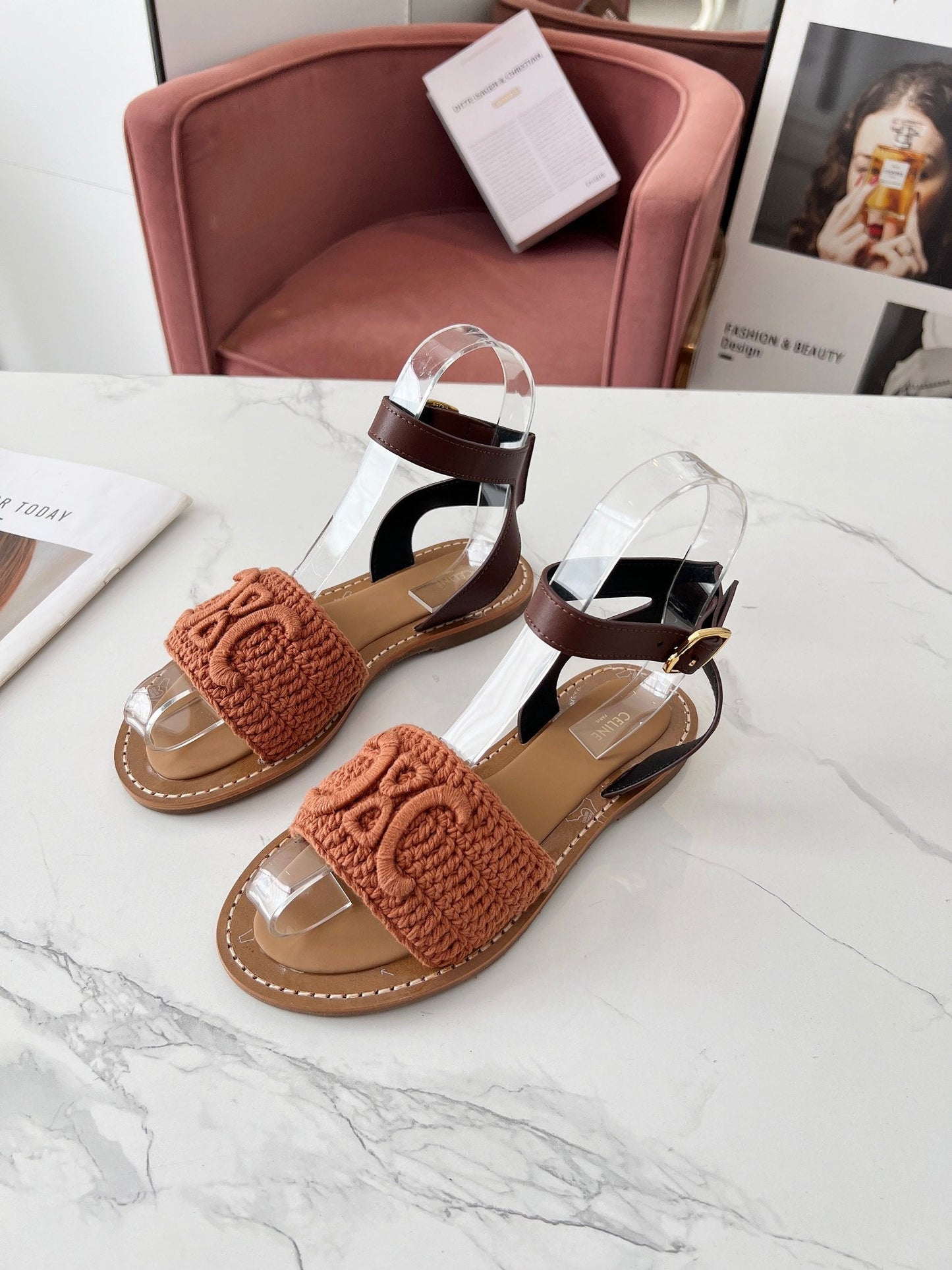 CELINE LYMPIA FLAT STRAP SANDAL