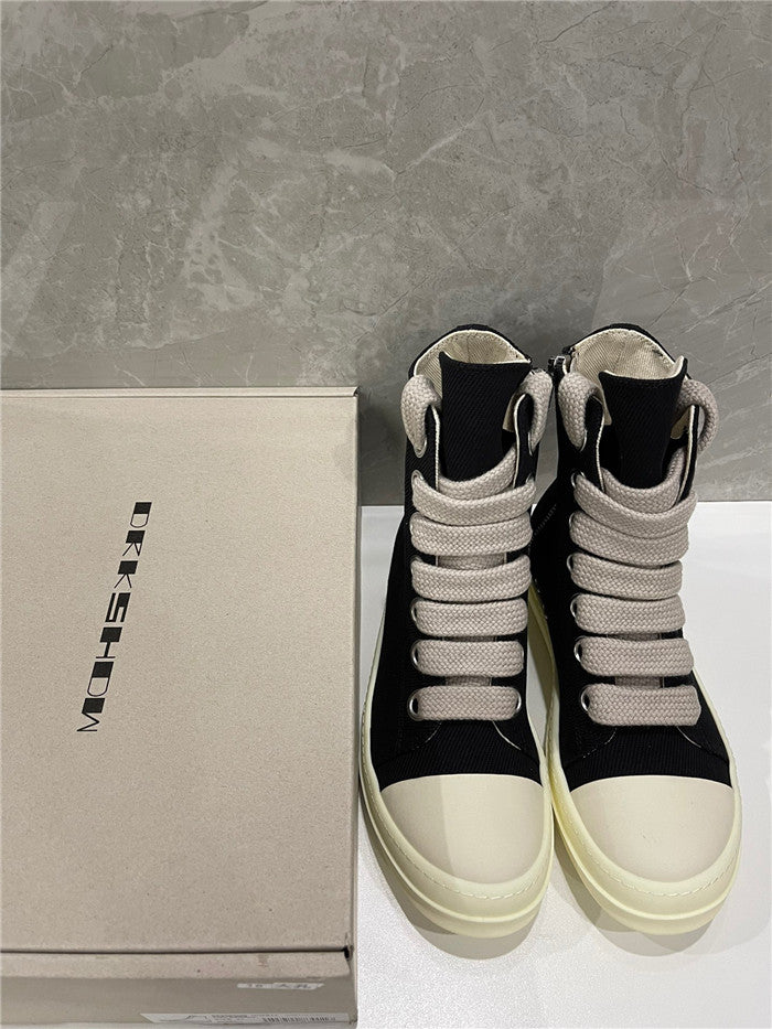 Rick Owens Jumbo Lace Padded Sneaks Black Milk