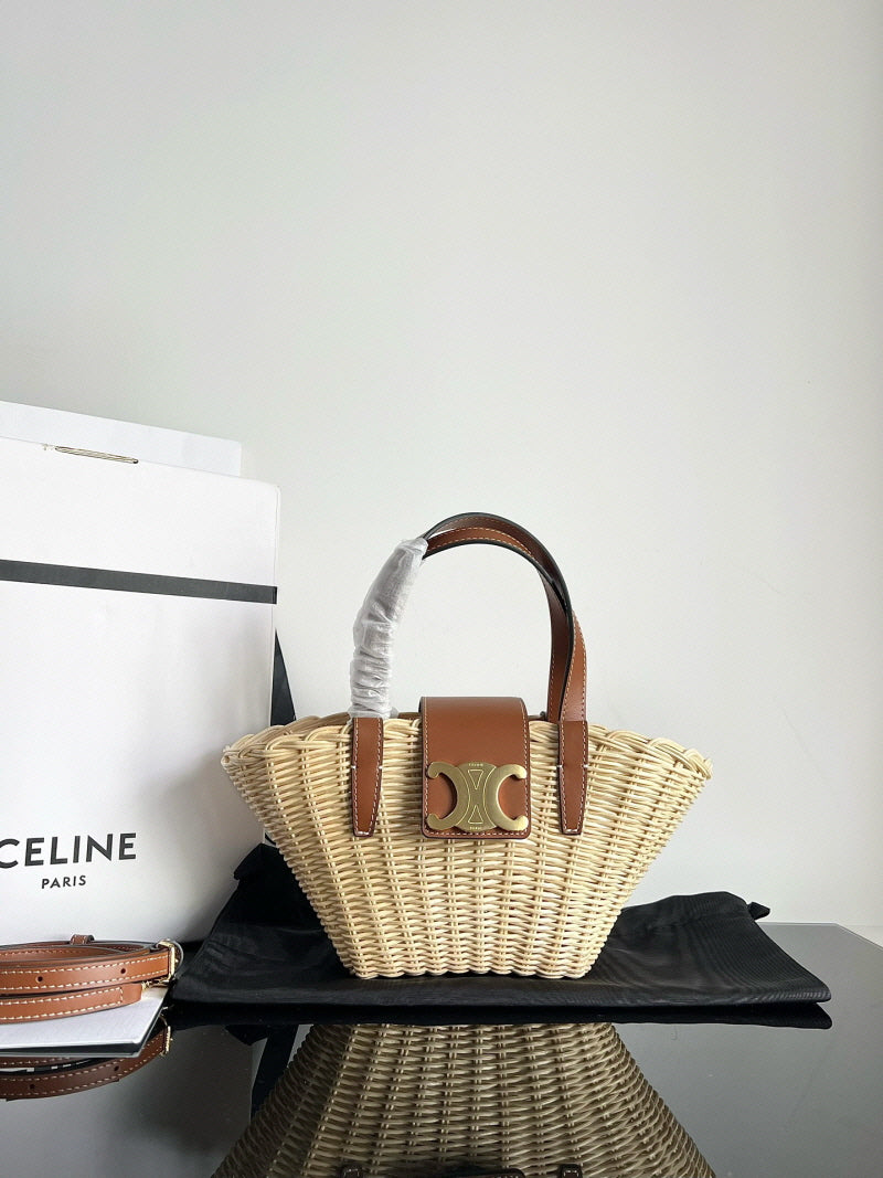 CLASSIC PANIER ⁣⁢‍﻿‌‍‌﻿﻿﻿‌﻿﻿﻿‌‌‍﻿‍﻿‌﻿‍‍‌‍‌‍‍﻿﻿﻿‍‌‍‍‌﻿﻿‌‍‌‍‍﻿‌﻿‌﻿﻿BOLSA CELINE CESTA TEEN em PALHA E COURO