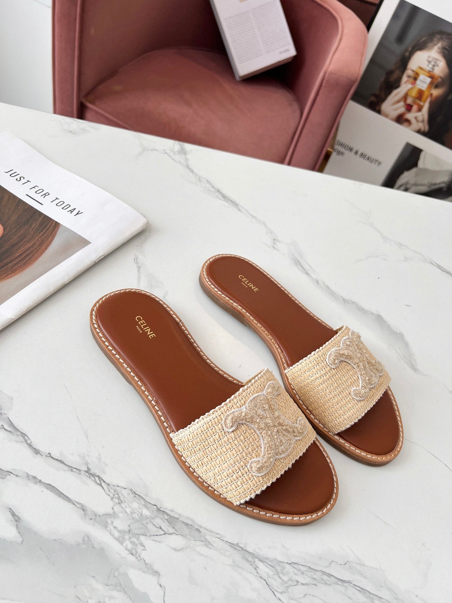 CELINE LYMPIA MULE in TRIOMPHE