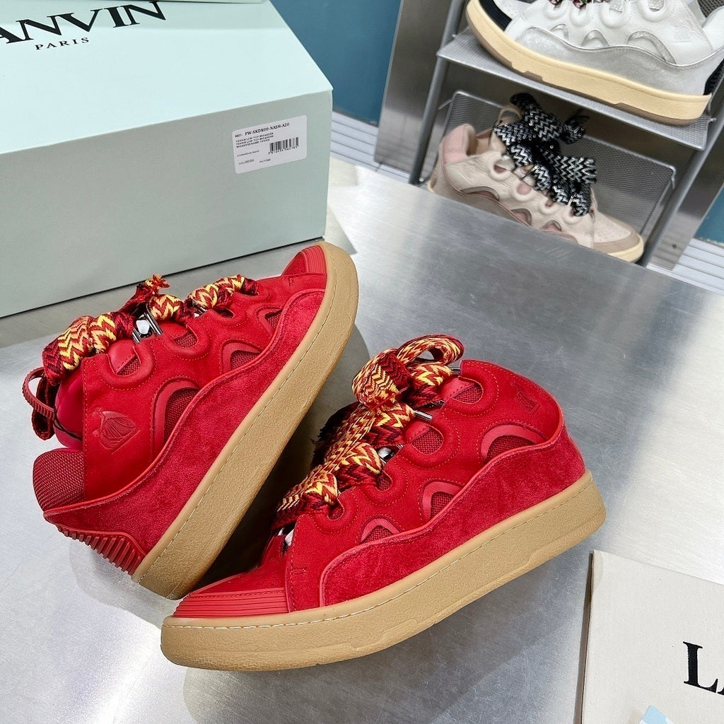 Lanvin Leather Curb Poppy Red