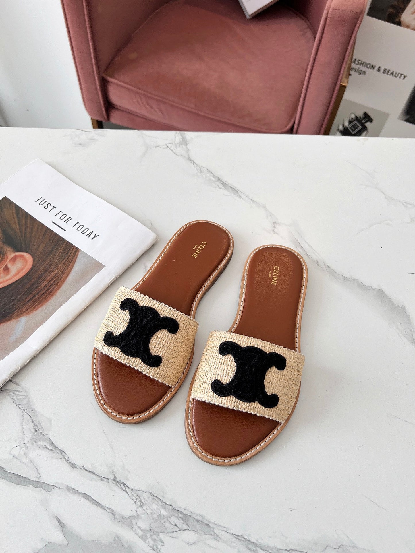 CELINE LYMPIA MULE in TRIOMPHE